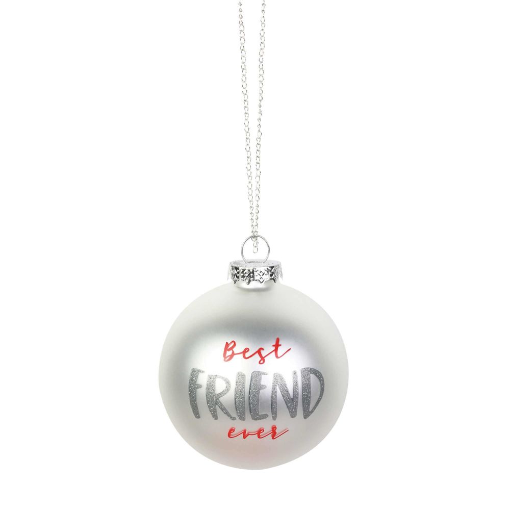 Our Name Is Mud Best Friend Glitter Ornament