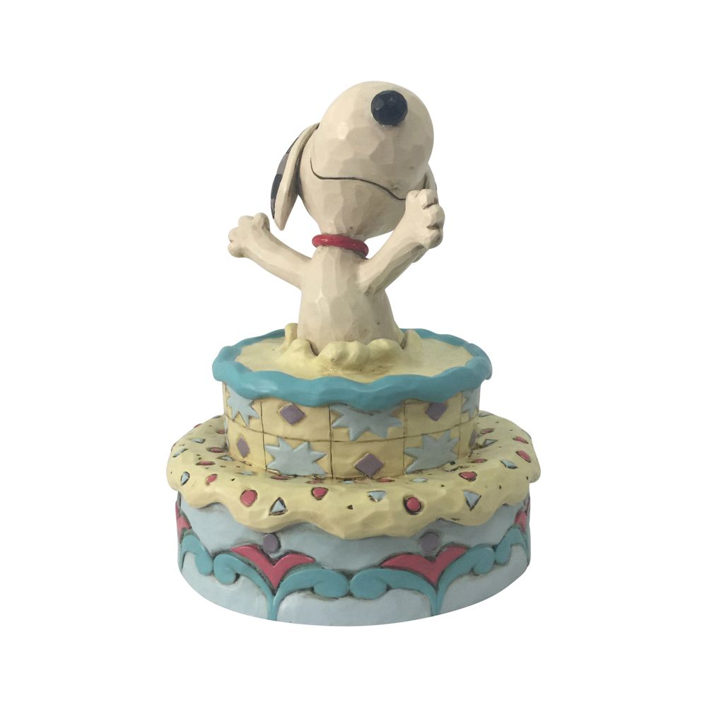 Heartwood Creek Peanuts Surprise! - Snoopy In Birthday Cake Figurine