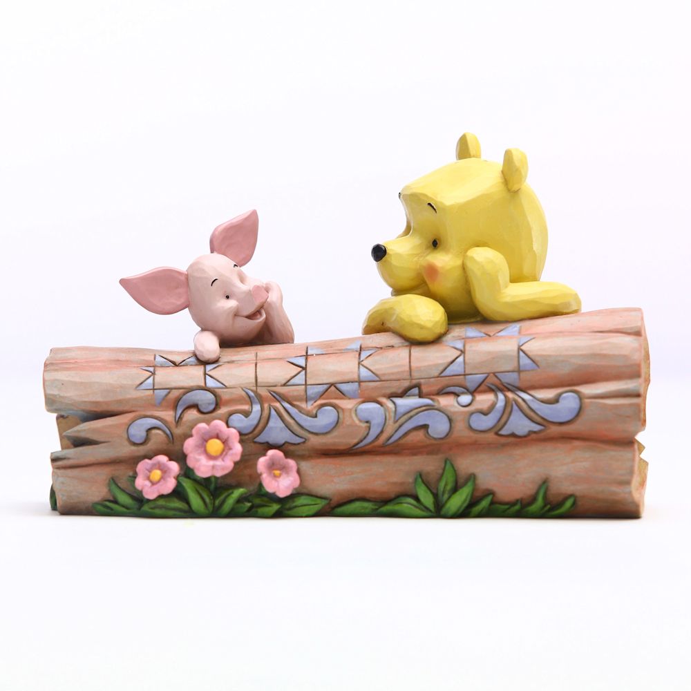 Heartwood Creek Disney Truncated Conversation - Pooh and Piglet by Log