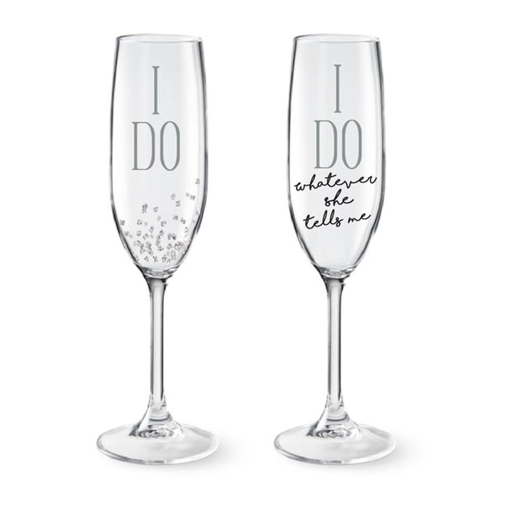 Our Name Is Mud I Do Champagne Glass Set