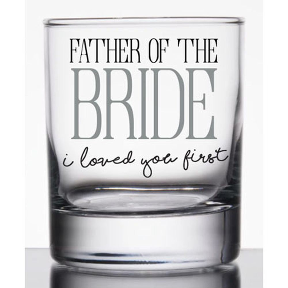 Our Name Is Mud Father of Bride Rocks Glass