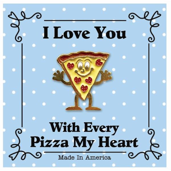 Thoughtful Little Angels Just 4 Fun Pizza Slice Enamel Pin