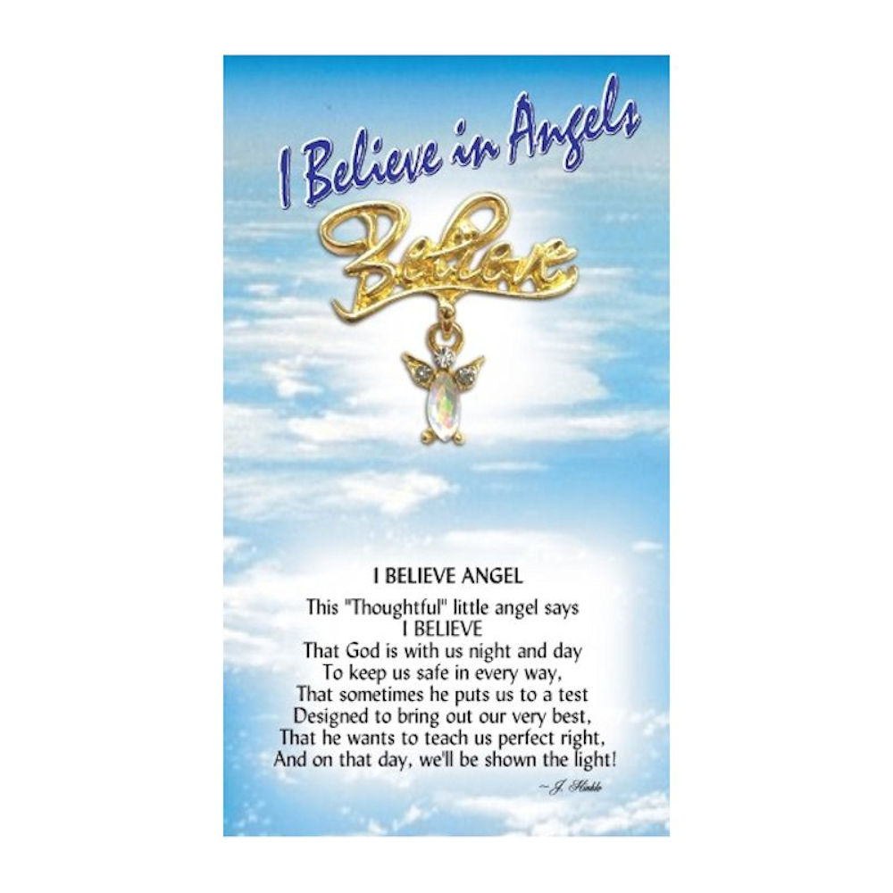 Thoughtful Little Angels I Believe Angel Pin