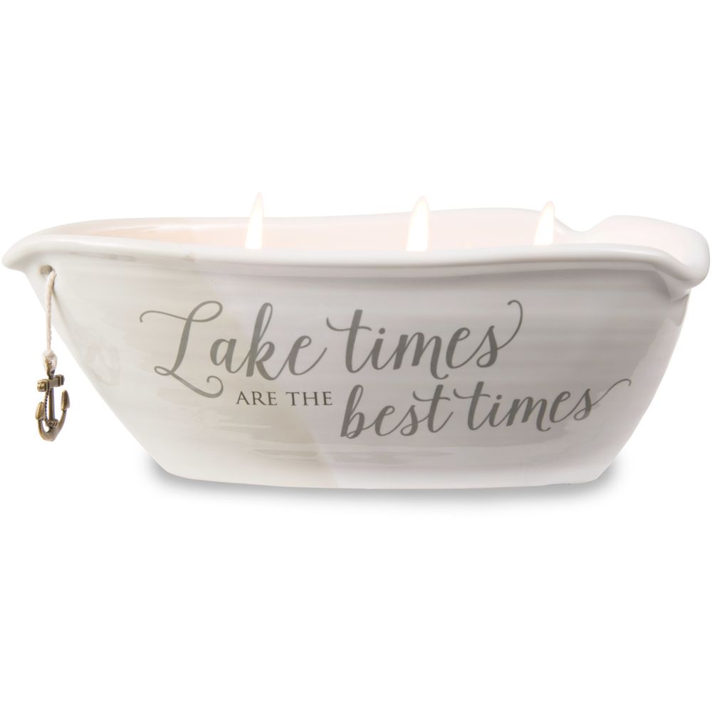 Pavilion Gift Lake Times Are The Best Times Triple Wick Soy Wax Candle