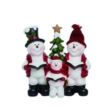 Transpac Light Up Caroling Snowmen Figurine