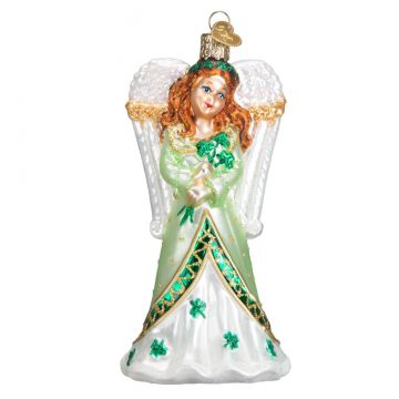 Old World Christmas Irish Angel Glass Ornament
