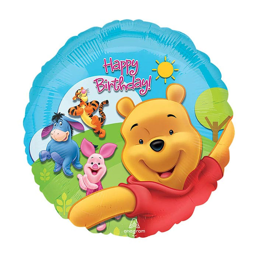 burton+BURTON 18" Winnie The Pooh Happy Birthday Balloon
