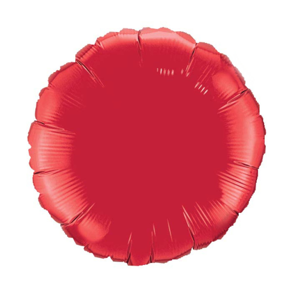 burton+BURTON 18" Solid Ruby Red Round Balloon