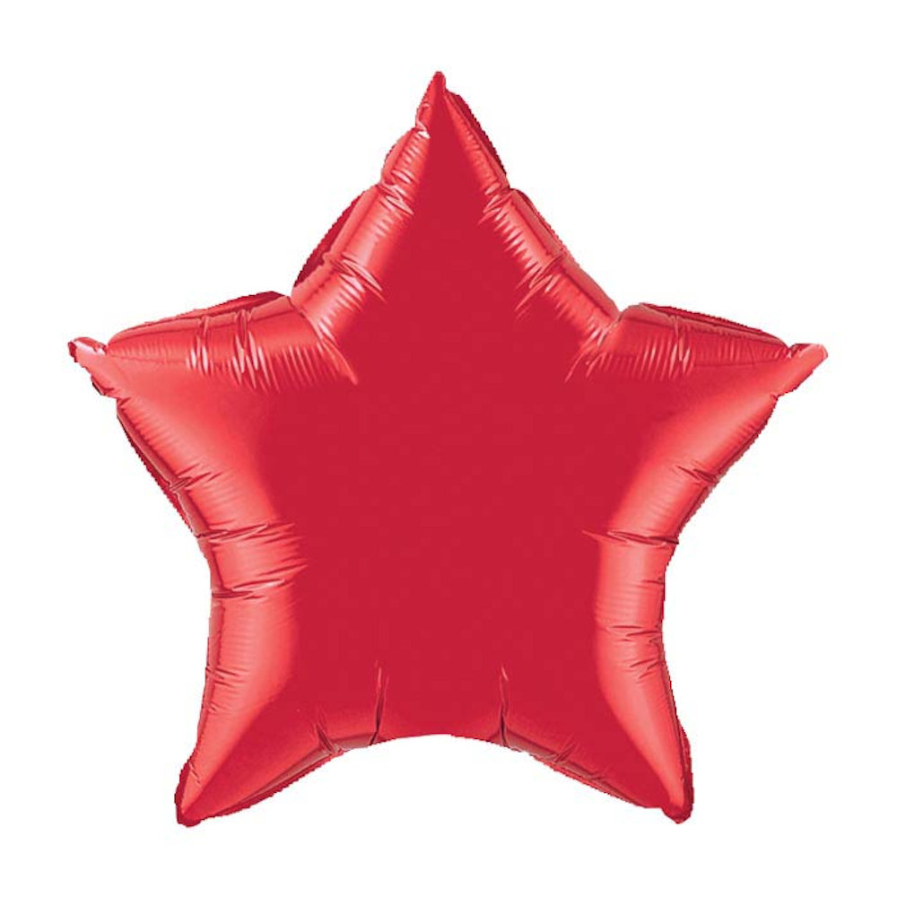 burton+BURTON 20" Solid Ruby Red Star Balloon