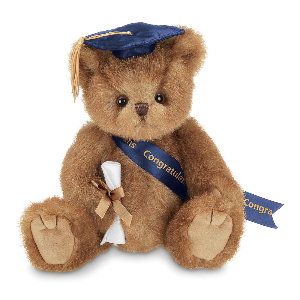 Bearington Smarty in Blue Hat Plush Graudation Bear