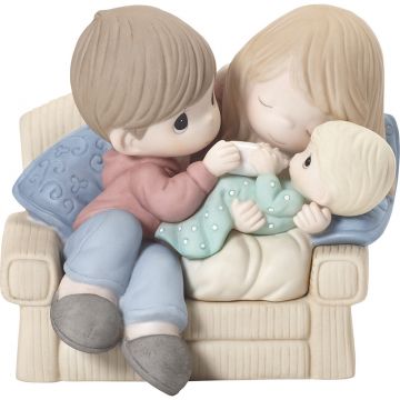 Precious Moments A Baby Makes Love Stronger Couple on Couch with Baby