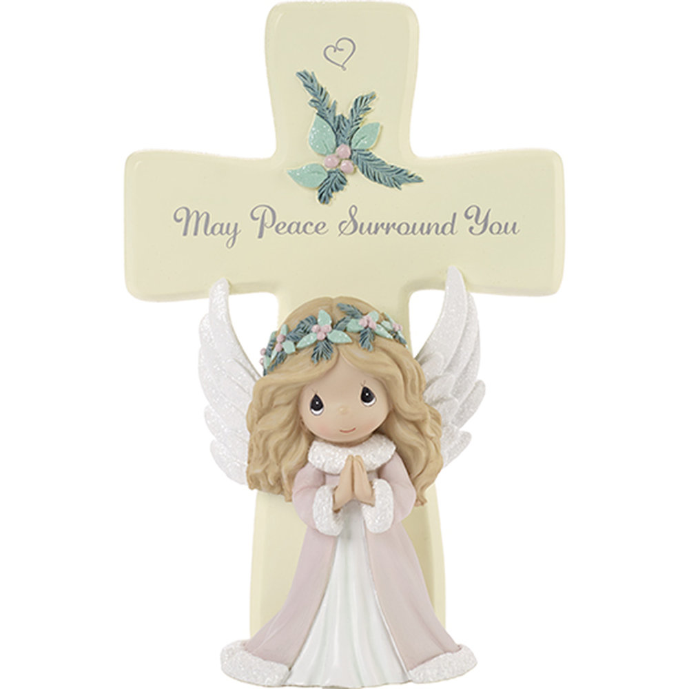 Precious Moments May Peace Surround You - Peaceful Angel Cross