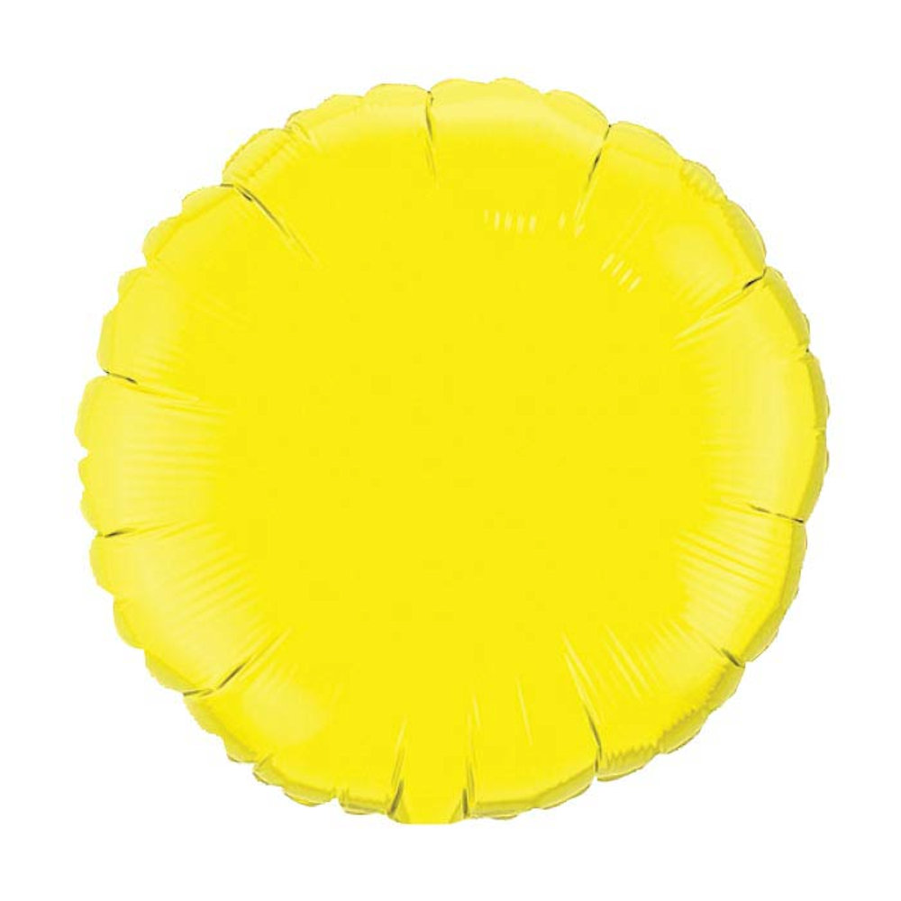 burton+BURTON 18" Solid Yellow Round Balloon