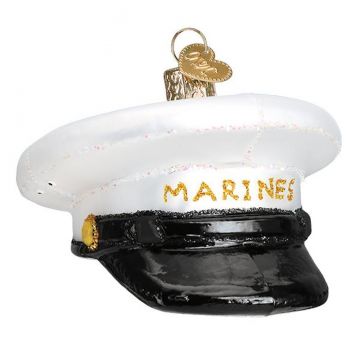 Old World Christmas Marine's Cap Glass Ornament