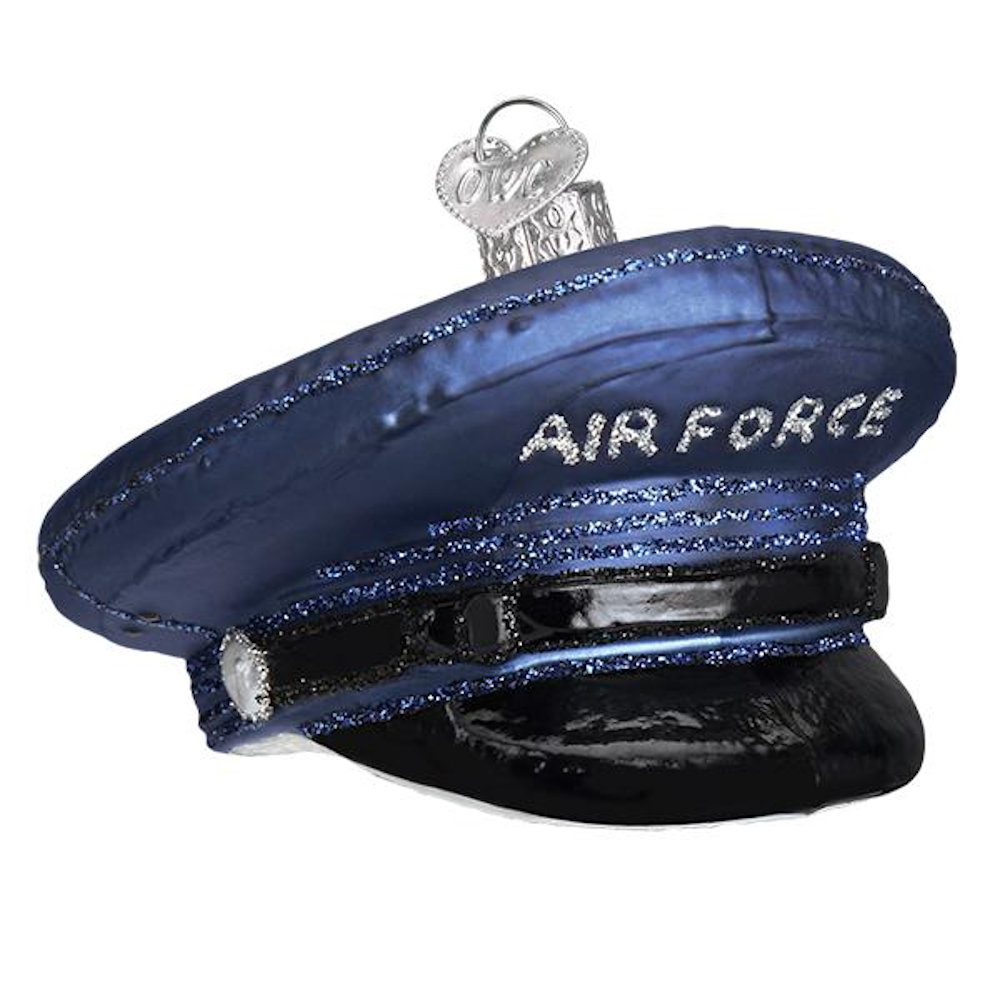 Old World Christmas Air Force Cap Glass Ornament