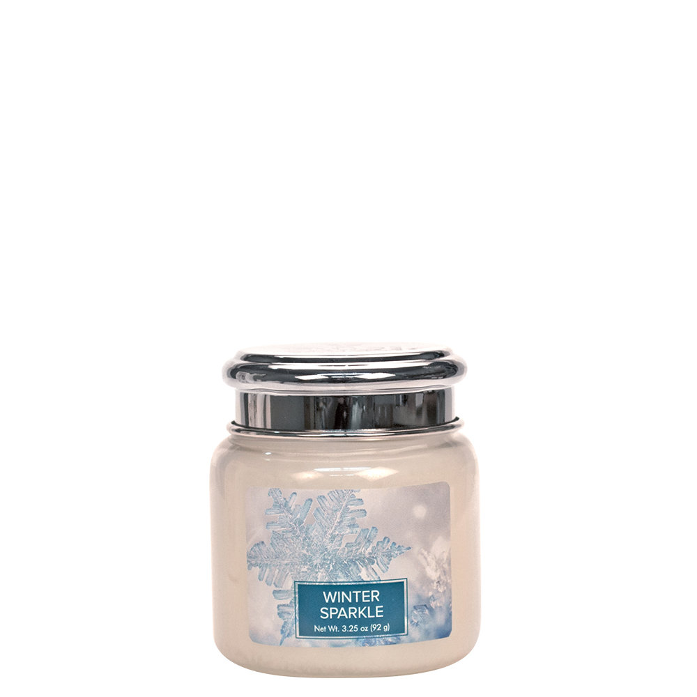 Village Candle Winter Sparkle - Petite Metal Lid Apothecary Candle