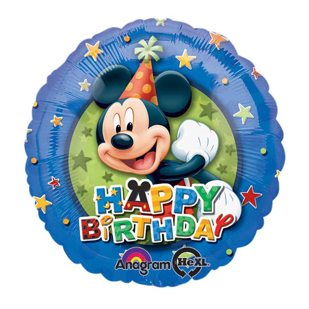 burton+BURTON Disney 17" Happy Birthday Mickey Mouse Balloon