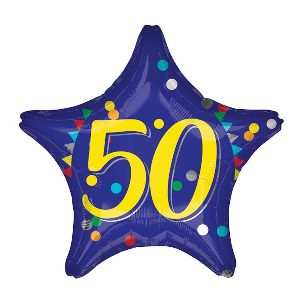burton+BURTON 19" 50th Birthday Star Balloon