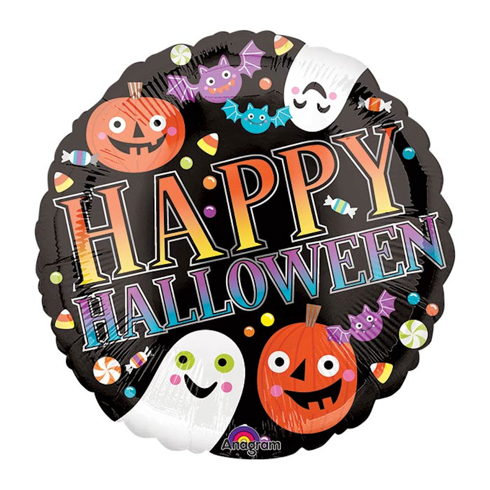 burton+BURTON 17" Happy Halloween Ghosts and Bats Foil Balloon