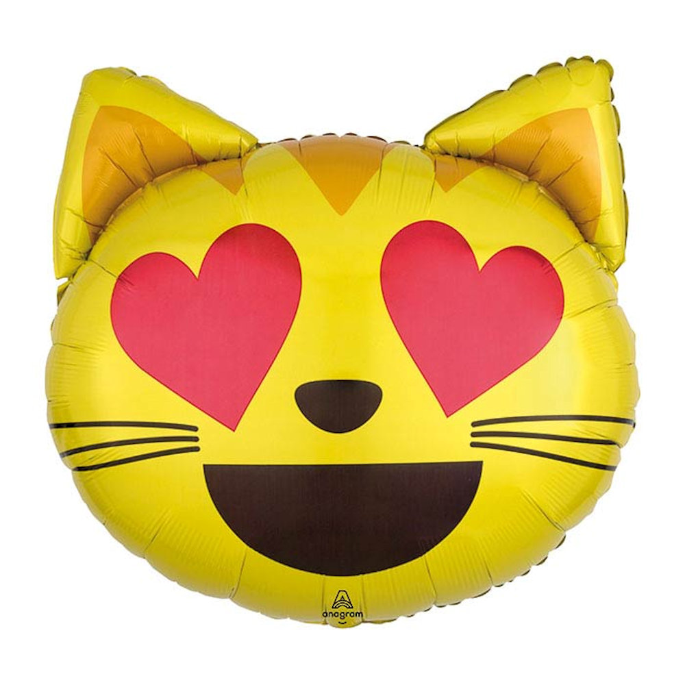 burton+BURTON 22" Cat Love Emoji Foil Balloon