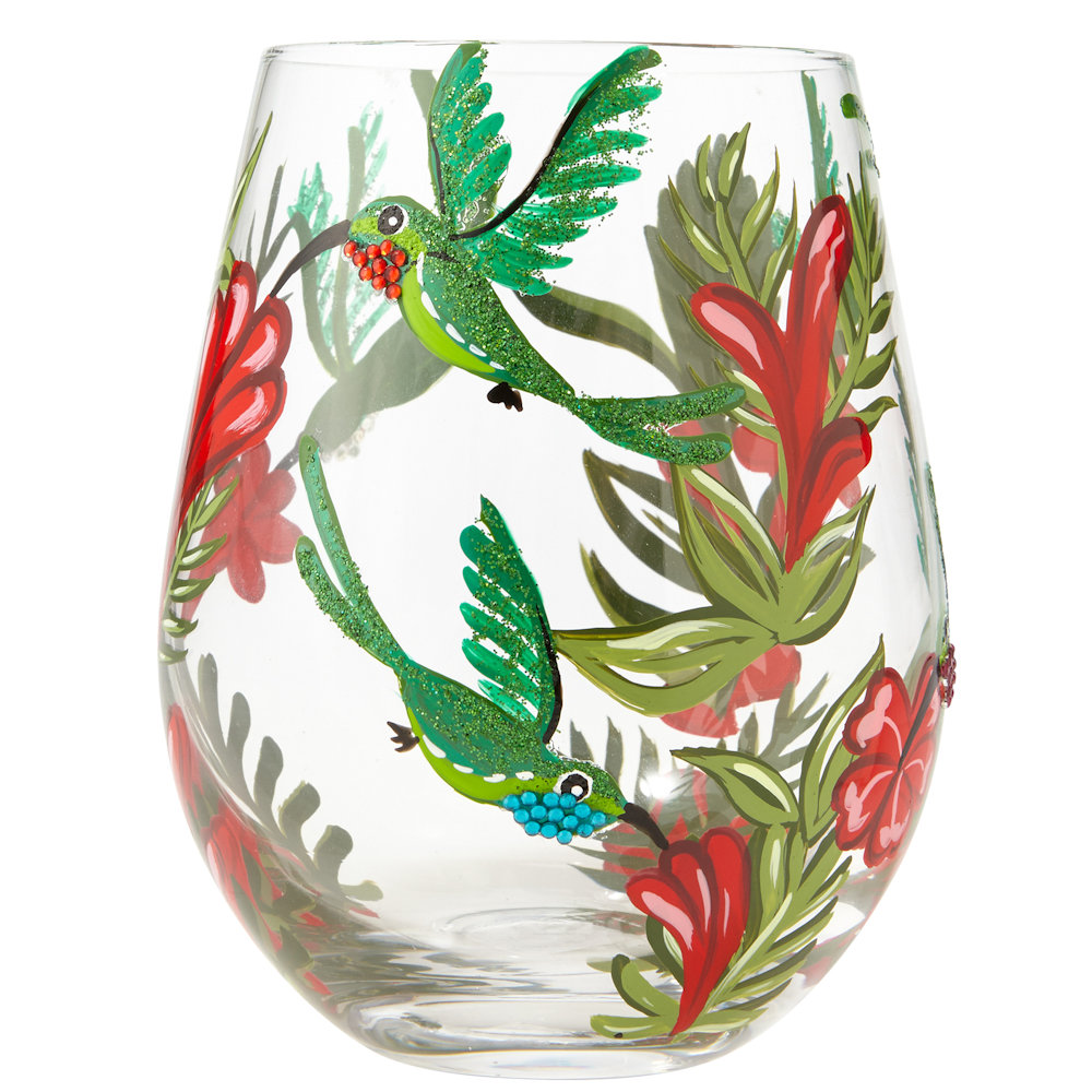 Lolita Hummingbird Stemless Wine Glass