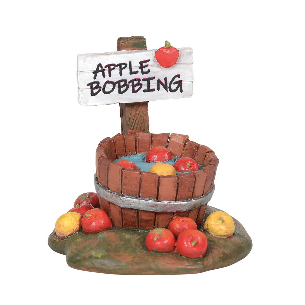 Department 56 Snow Village Halloween Bobbing For Apples Accessory