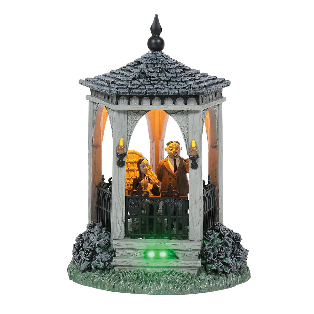 Department 56 Addams Family The Gazebo at Moonlight Lighted Building