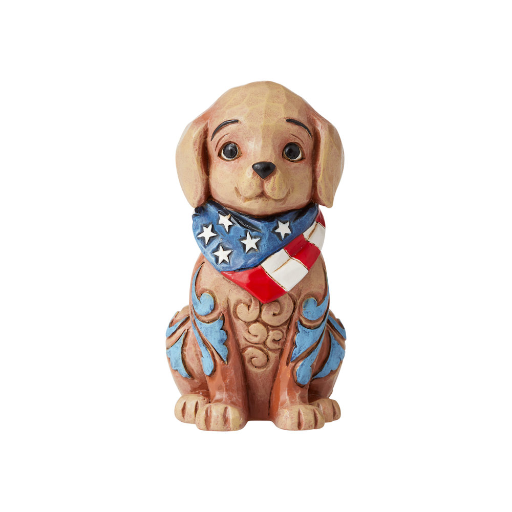 Heartwood Creek Mini Patriotic Puppy Figurine
