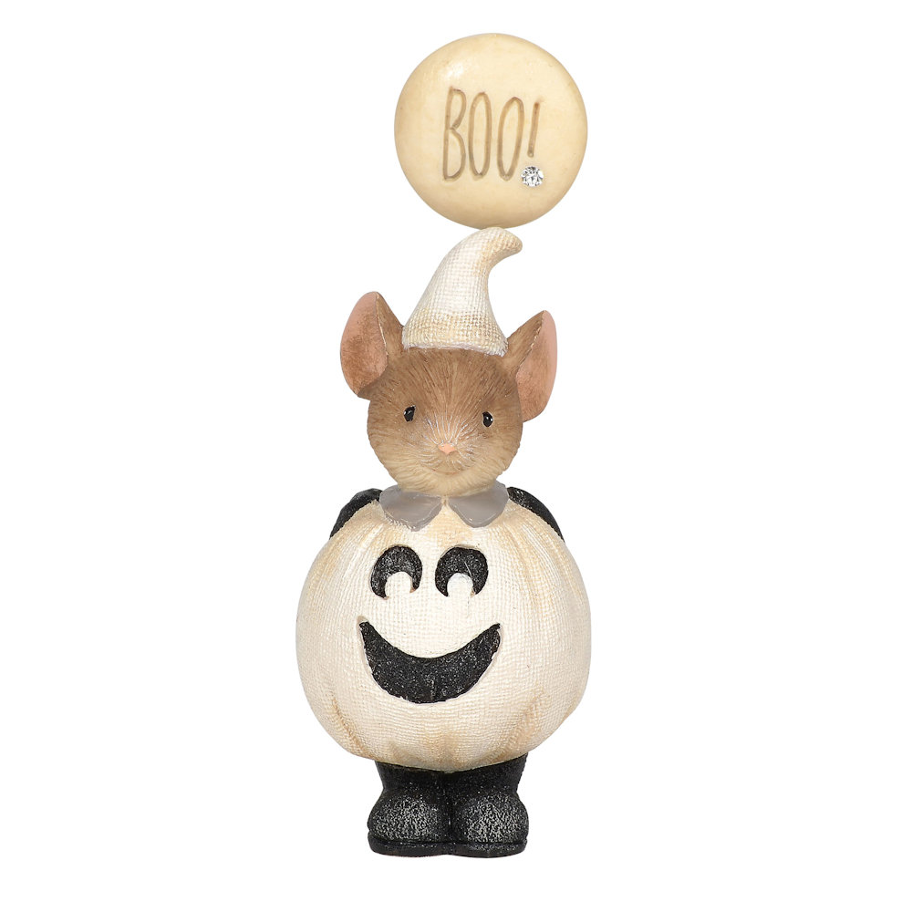 Tails with Heart Halloween Happy Boo to You! Mouse Figurine