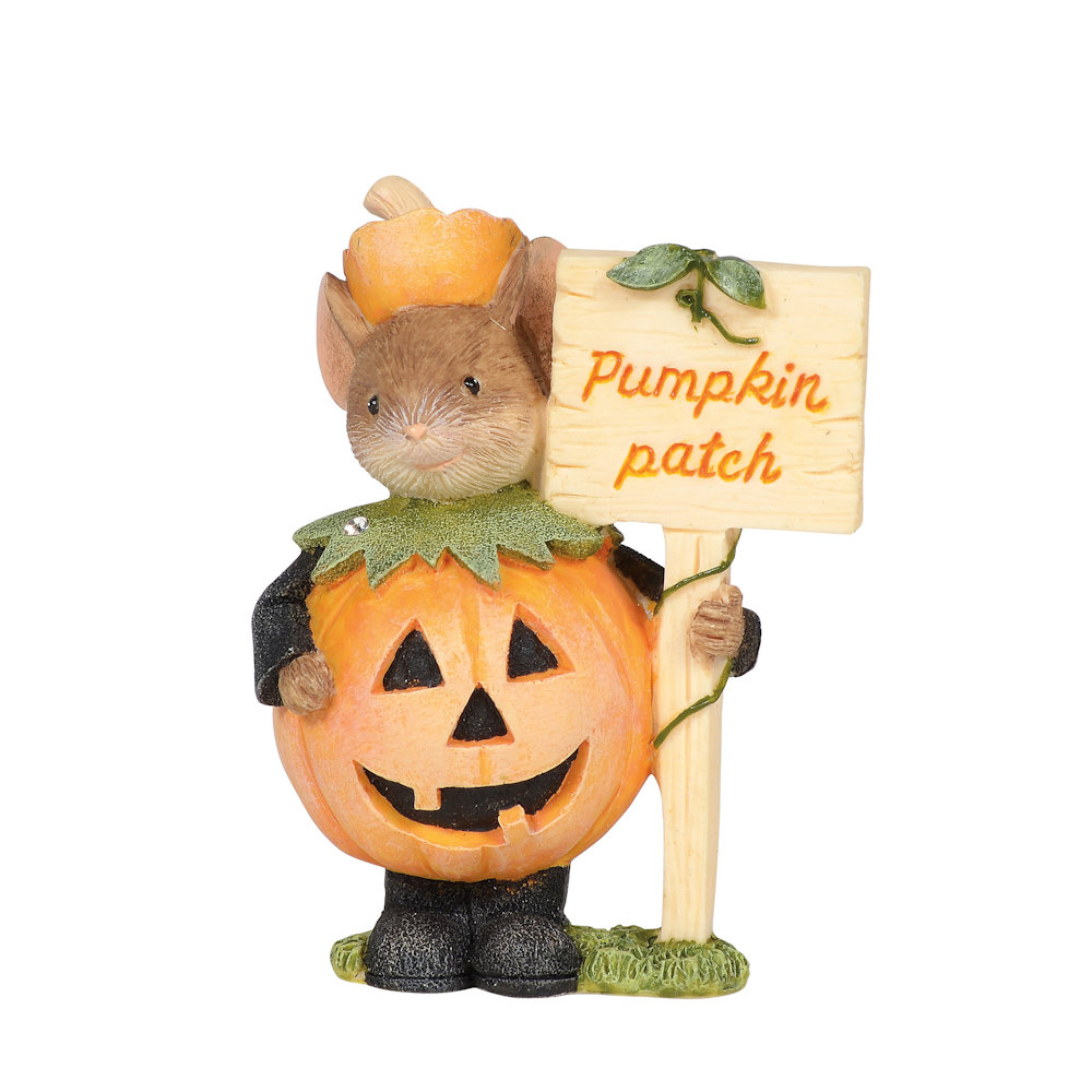 Tails with Heart Halloween Pumpkin Spice Mice Mouse Figurine