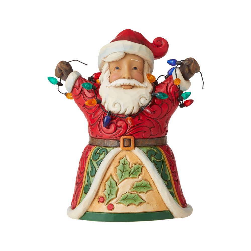 Heartwood Creek Pint Sized Santa with Lights Figurine
