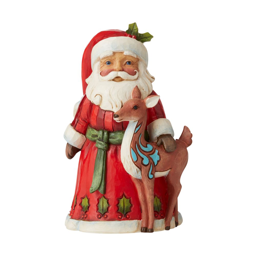 Heartwood Creek A Time For Peace - Pint Sized Santa with Deer Figurine