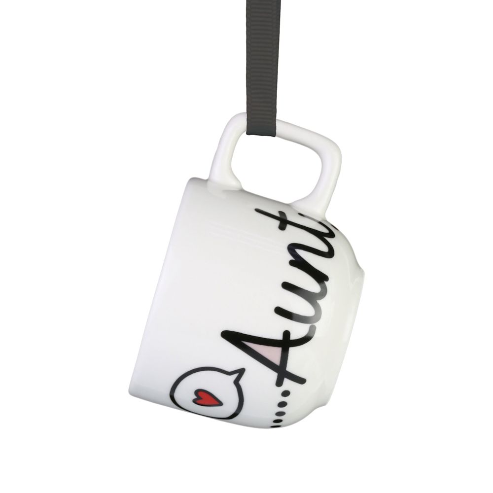 Our Name Is Mud Cuppa Doodle Aunt Mini Mug Ornament