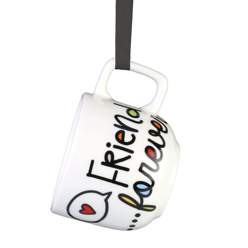 Our Name Is Mud Cuppa Doodle Friend Forever Mini Mug Ornament
