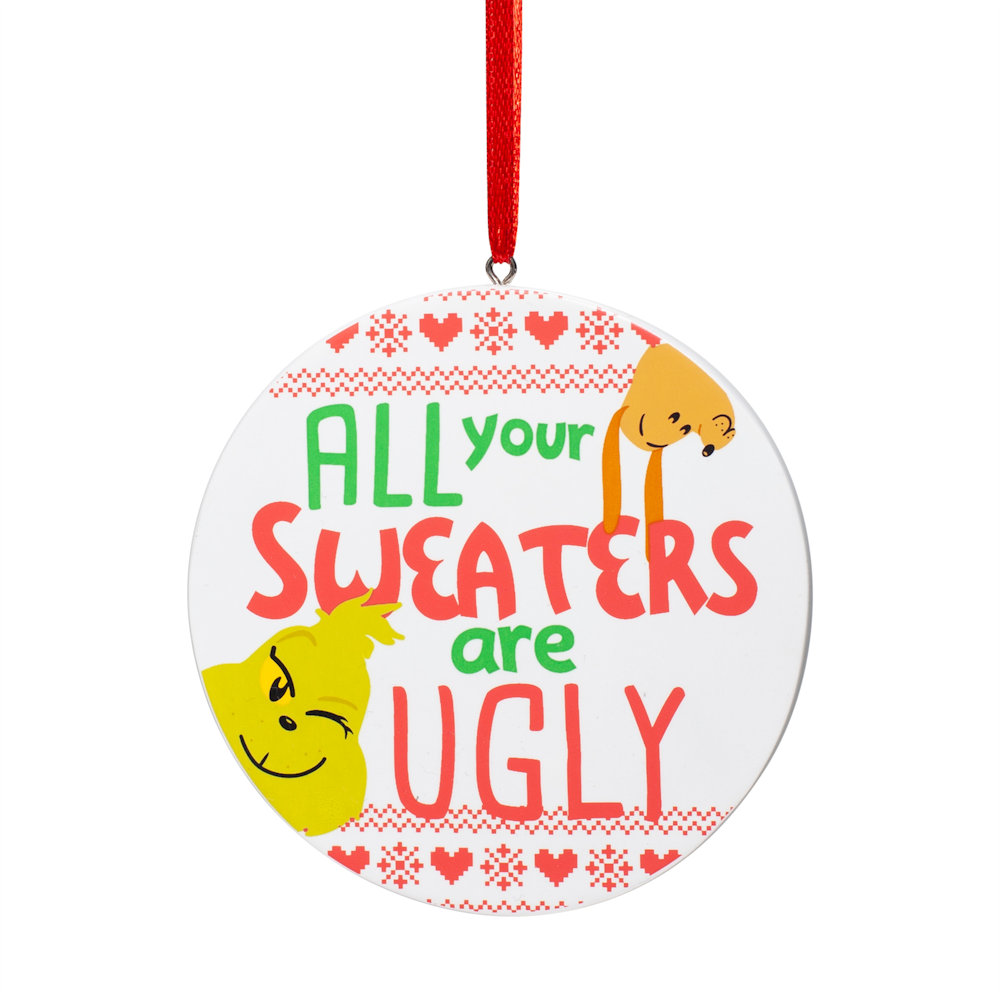 Department 56 Dr Seuss Grinch Ugly Sweater Ornament