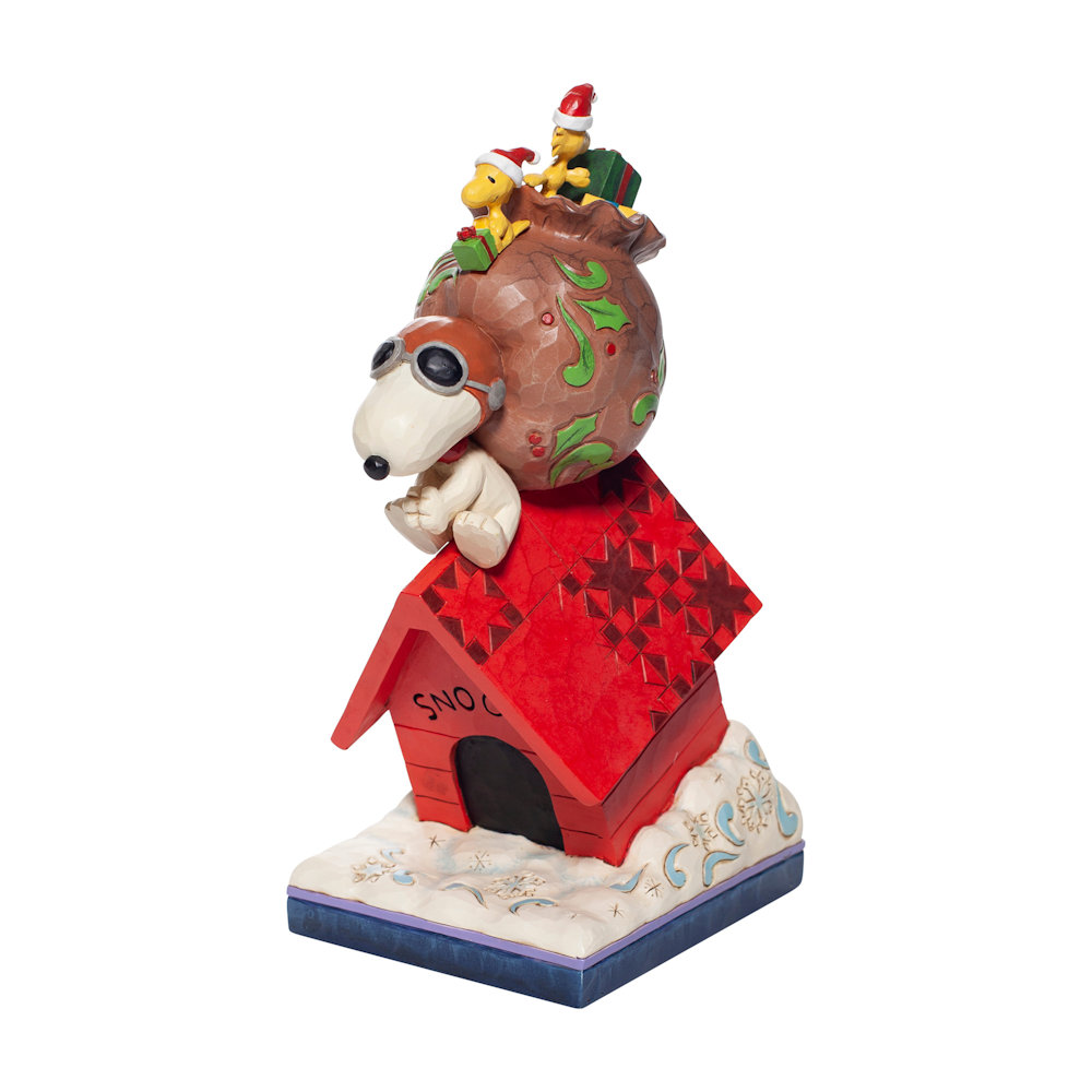 Heartwood Creek Peanuts Delivering Cheer - Snoopy Figurine