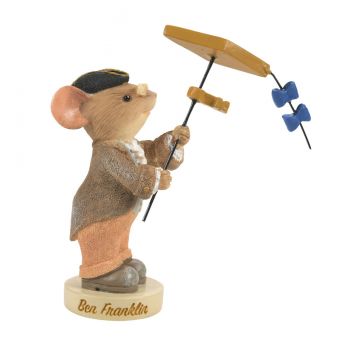 Tails with Heart Americana Benjamin Franklin Mouse Figurine