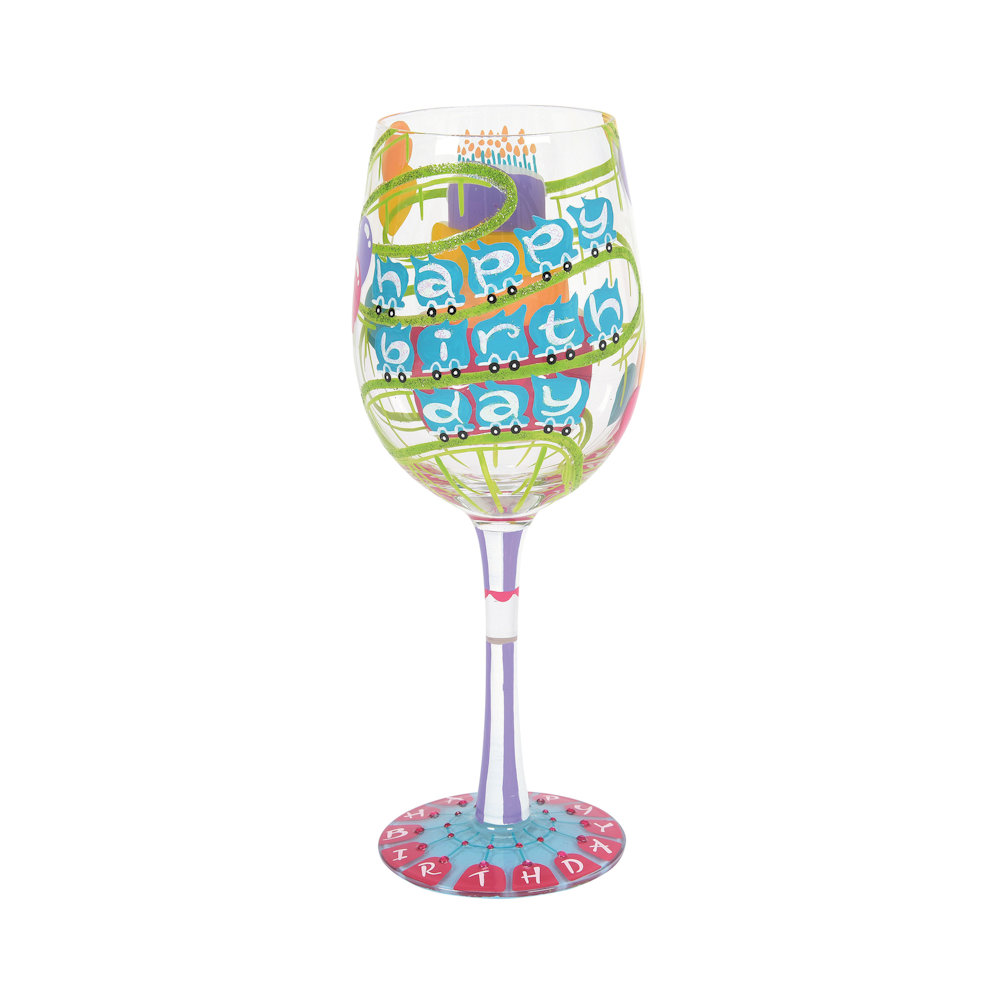 Lolita Birthday Coaster Wine Glass