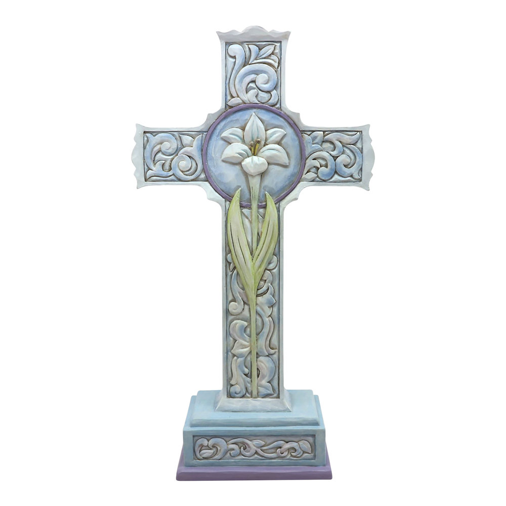 Heartwood Creek New Hope, New Life - Standing Cross 2 sided Dove/Lily