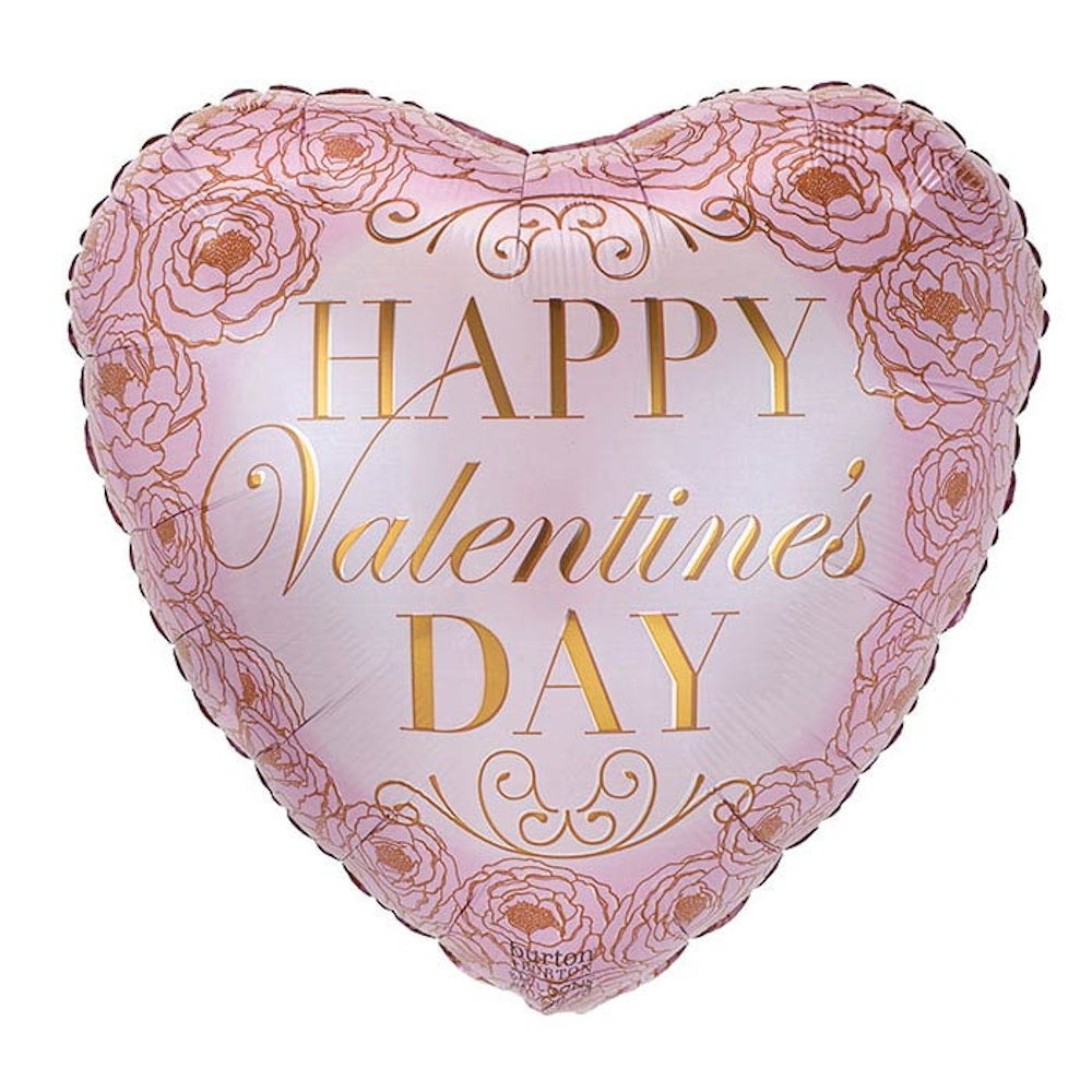 burton+BURTON 17" Happy Valentines Day Precious Peonies Foil Balloon