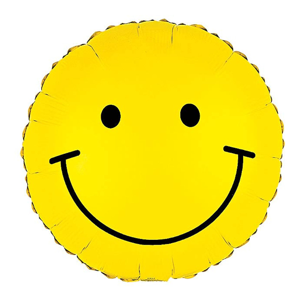 burton+BURTON 18" Yellow Smile Face Balloon