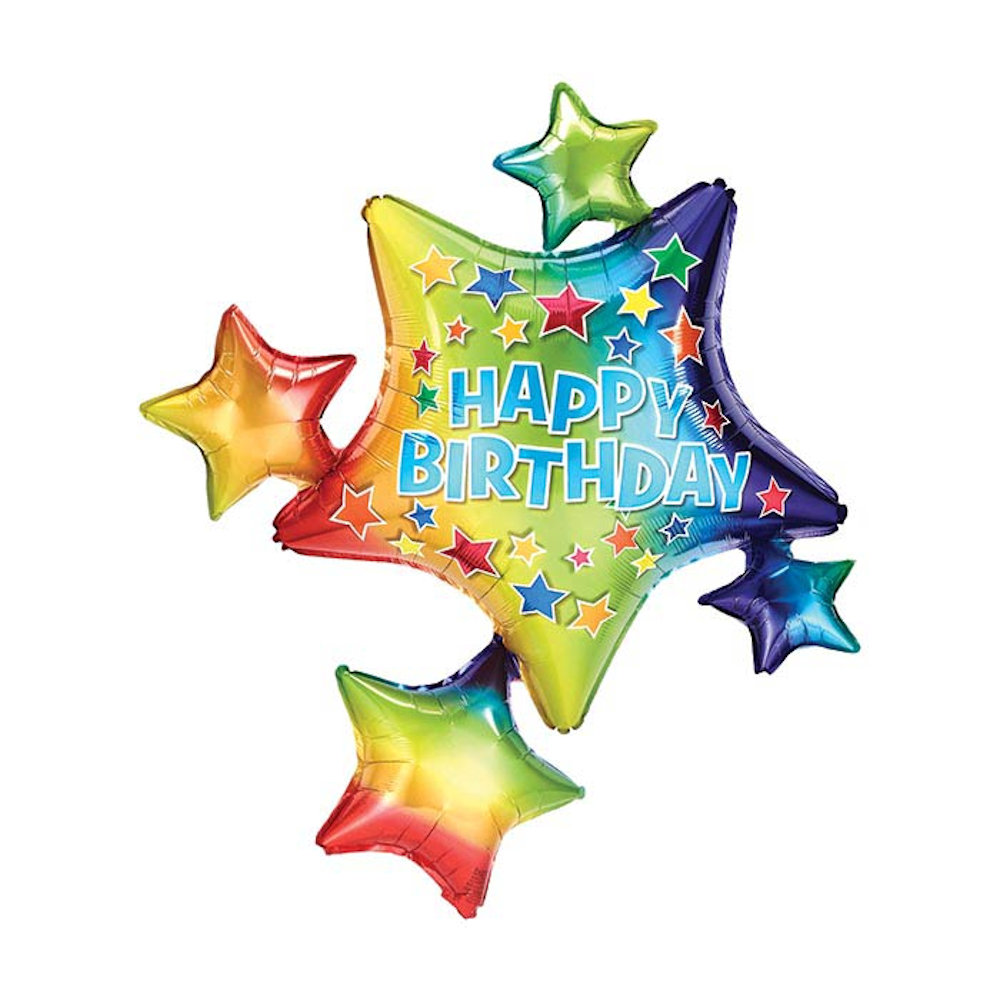 burton+BURTON 35" Happy Birthday Cluster Balloon
