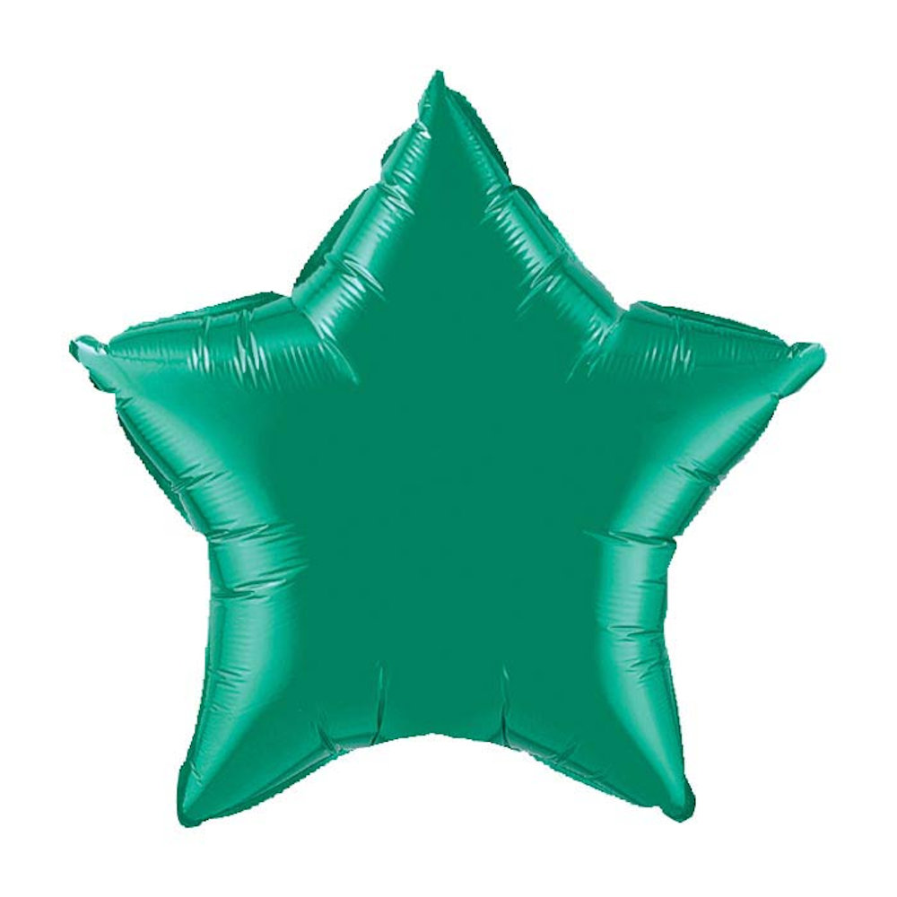 burton+BURTON 20" Solid Emerald Green Star Balloon