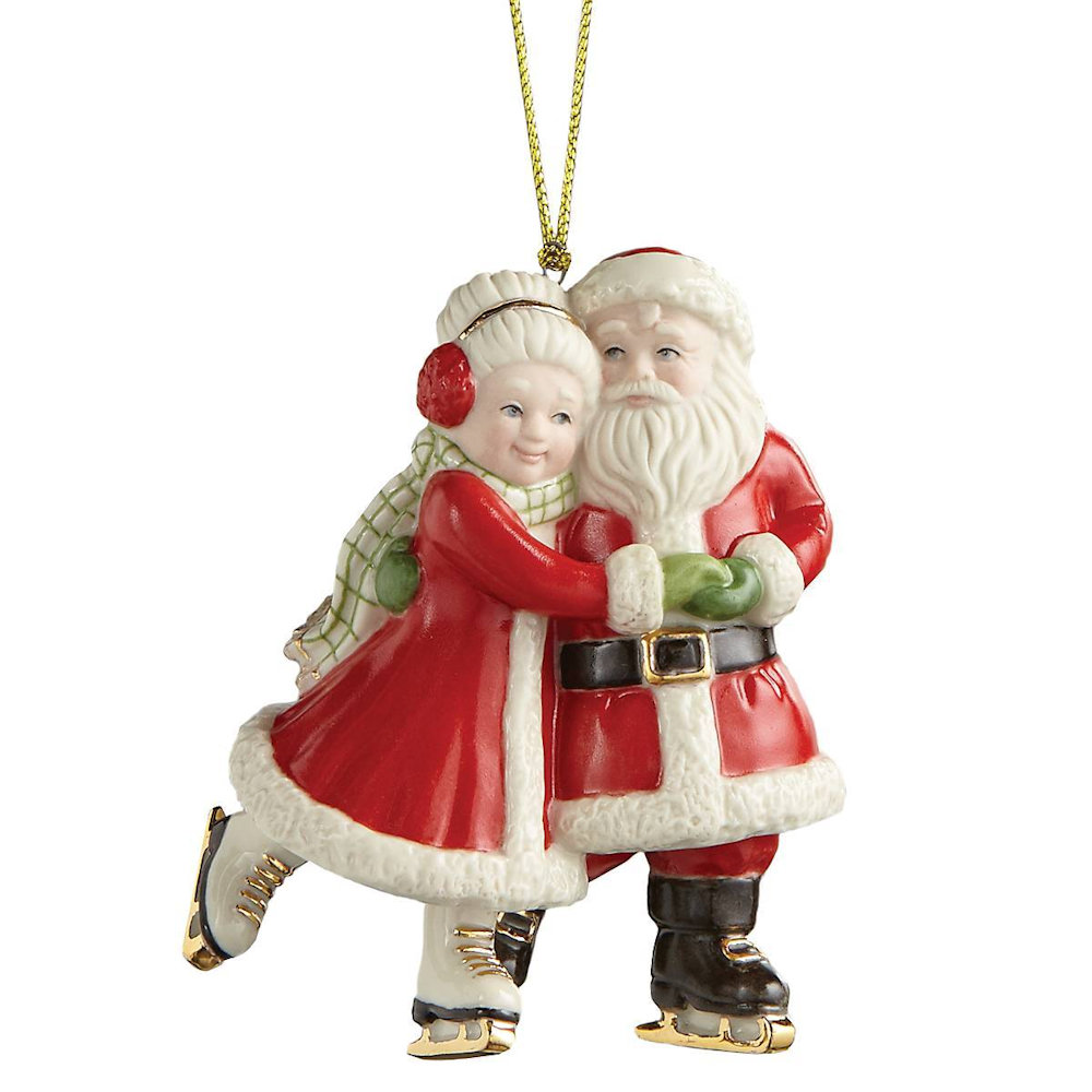 Lenox Ice Skating Santa and Mrs. Claus Ornament