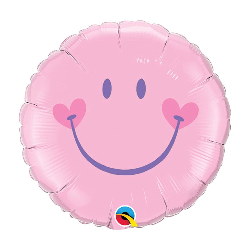 burton+BURTON 18" Pink Sweet Smiley Face Foil Balloon