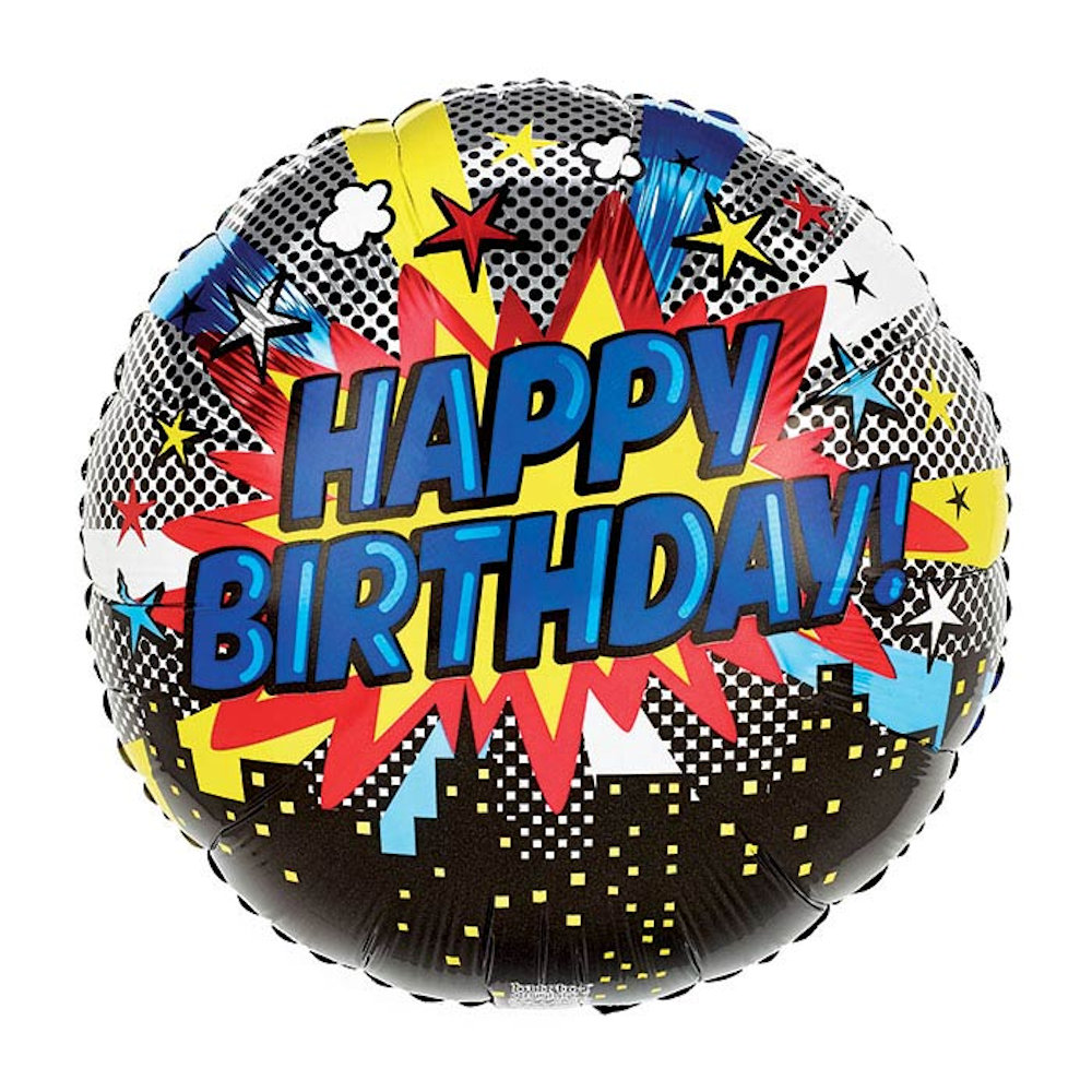 burton+BURTON 17" Happy Birthday Pop Art Balloon