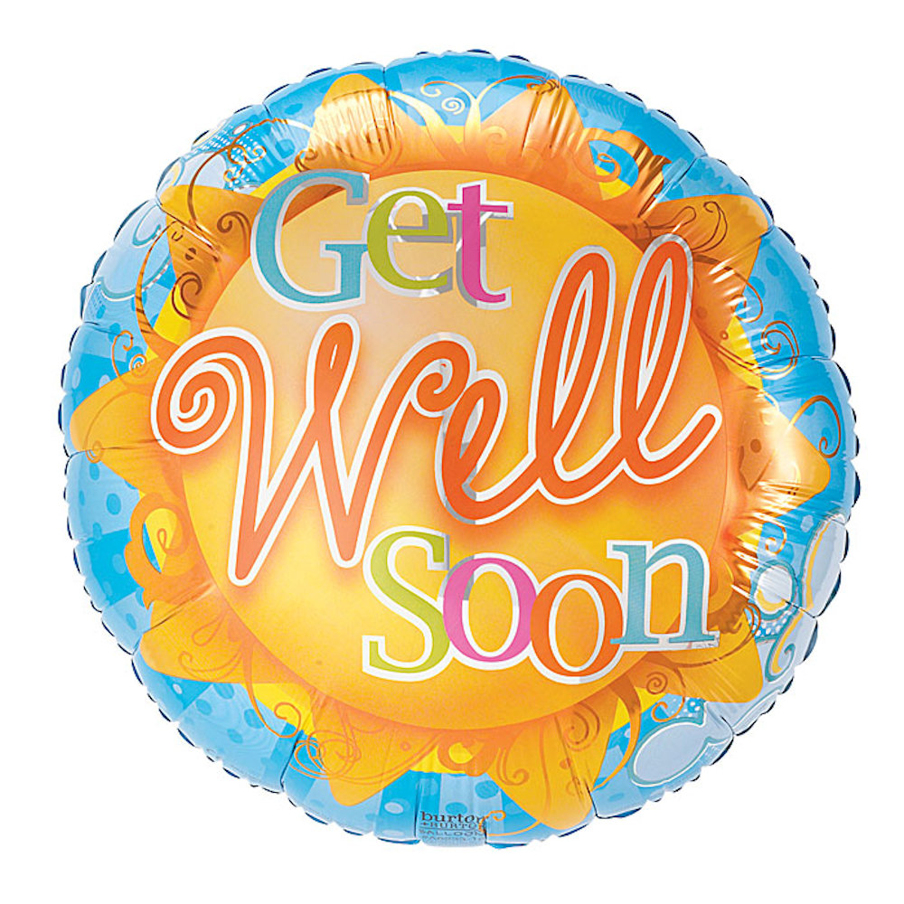 burton+BURTON 17" Get Well Soon Sunshine Balloon