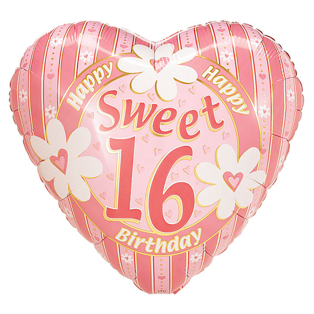 burton+BURTON 17" Sweet 16 Happy Happy Birthday Balloon