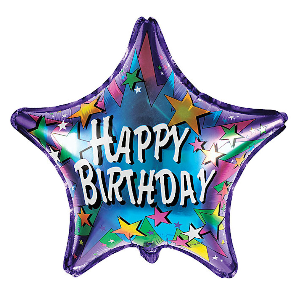burton+BURTON 20" Happy Birthday Star-Shaped Balloon