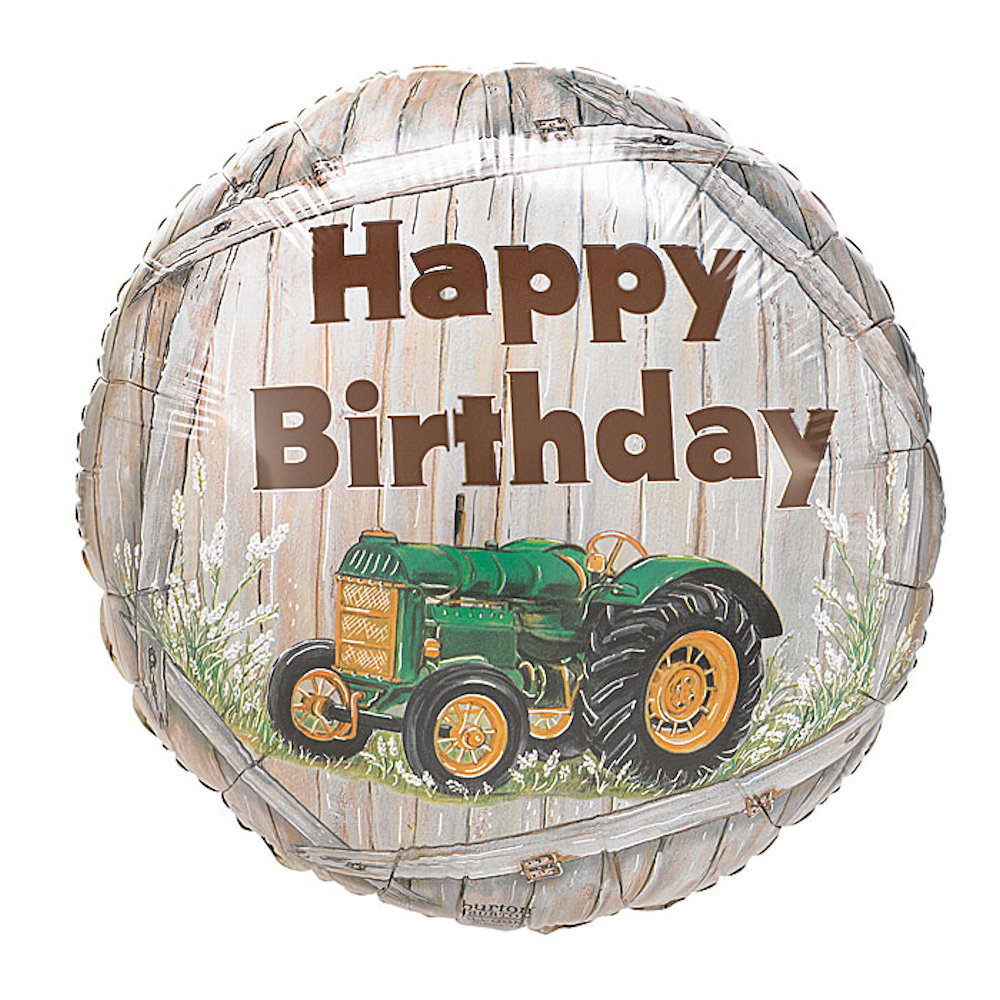 burton+BURTON 17" Happy Birthday Tractor Balloon